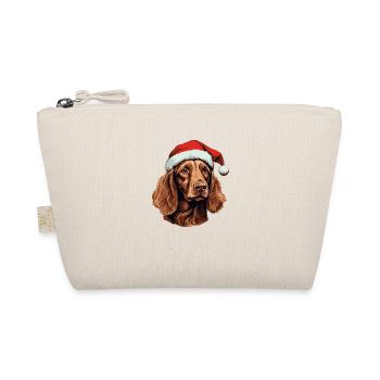 Tête de Noël de chien setter irlandais - Trousse biologique - nature - Devant