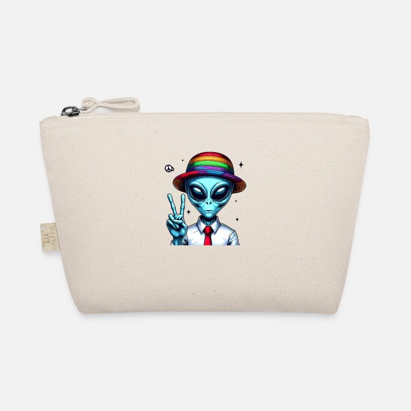 Alien Shows Peace Organic Pouch
