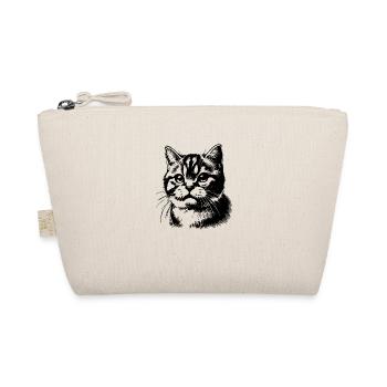 Portrait de chat mignon en noir et blanc - Trousse biologique - nature - Devant