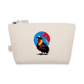 Rooster with hat - Organic Pouch - nature - Front