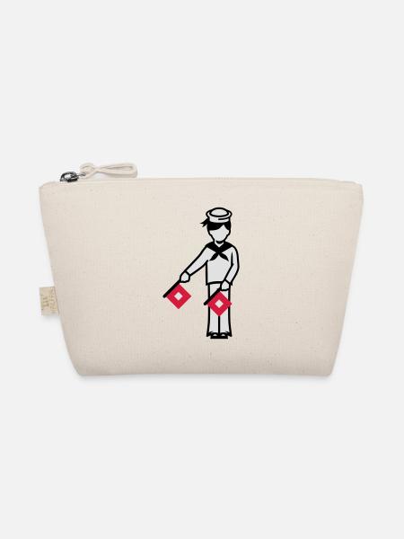 Sailor A1 one Winker alphabet - Organic Pouch - nature - Front