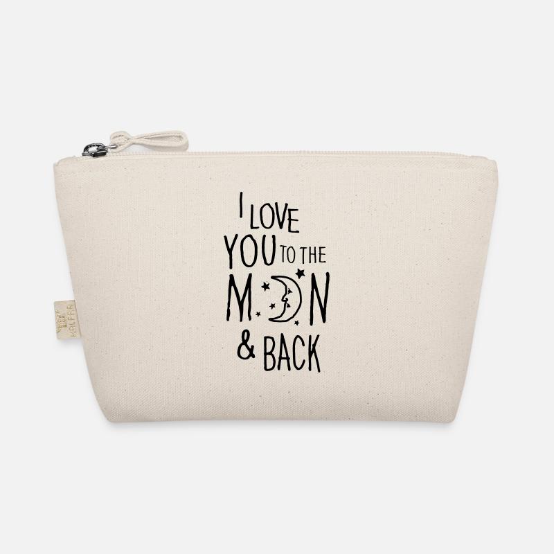 I LOVE YOU TO THE MOON AND BACK - Bio-Täschchen - Natur