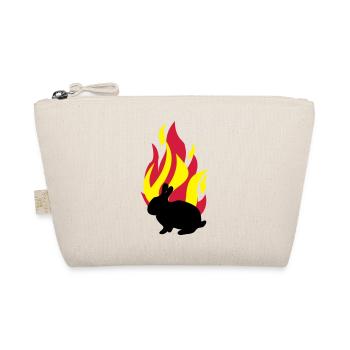 Hase mit Feuer - Bio-Täschchen - Natur - Vorne