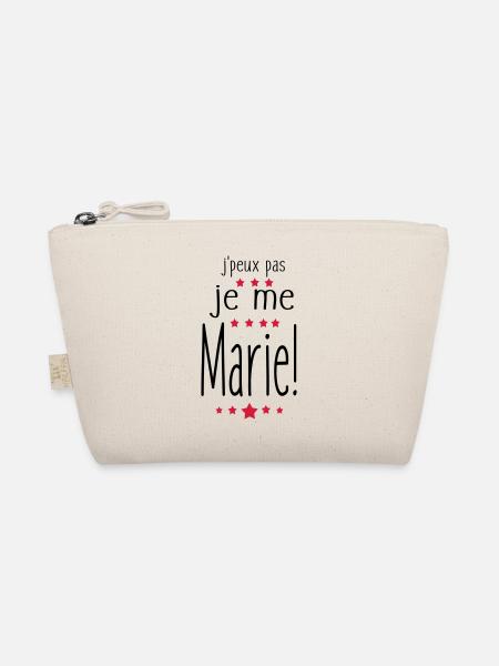 Je Me MARIe,citations,message,mariage - Trousse biologique - nature - Devant