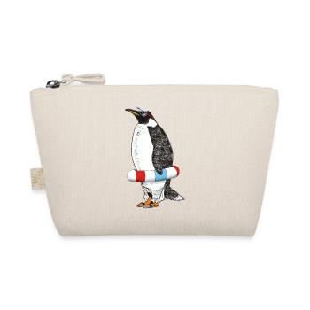 PINGUIN WARTET SOMMER - Bio-Täschchen - Natur - Vorne
