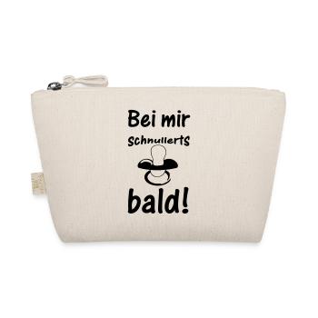 Schnuller Baby Kind Geburt Schwanger Geschenk - Bio-Täschchen - Natur - Vorne