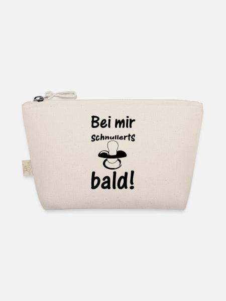 Schnuller Baby Kind Geburt Schwanger Geschenk - Bio-Täschchen - Natur