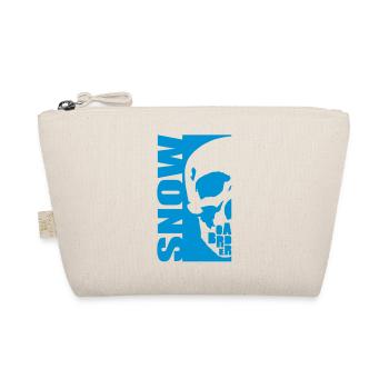 snow boarder skull - Organic Pouch - nature - Front