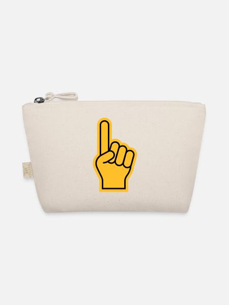 Sports Fan finger - Organic Pouch - nature - Front
