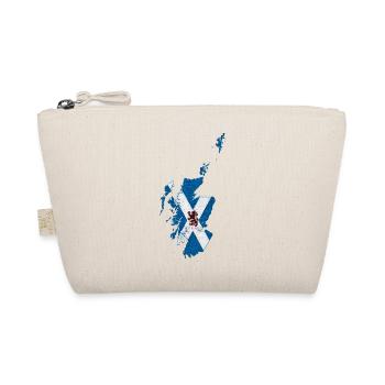 Scotland Map with Lion Rampant - Organic Pouch - nature - Front