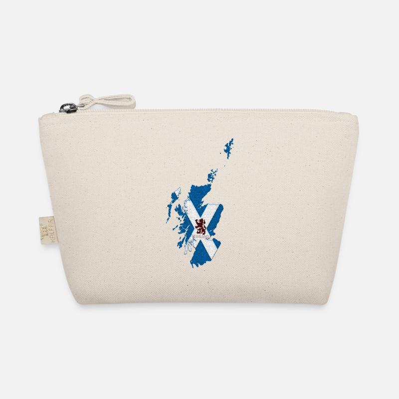 Scotland Map with Lion Rampant Organic Pouch