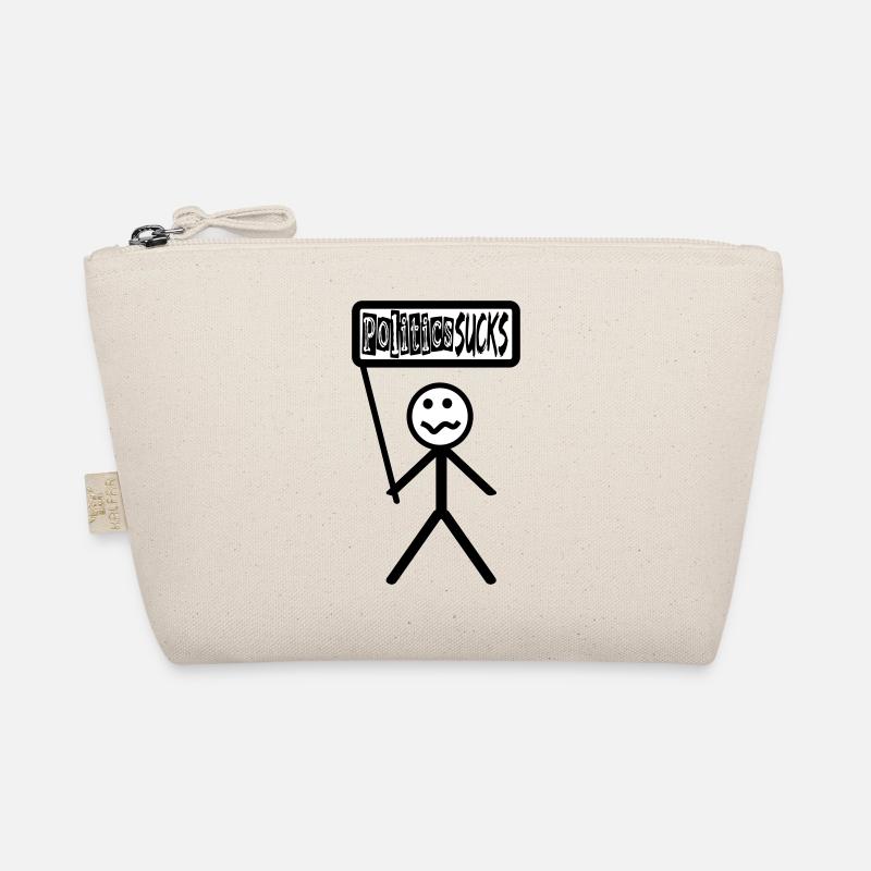 Politics Sucks - politics stinks, stick figures Organic Pouch