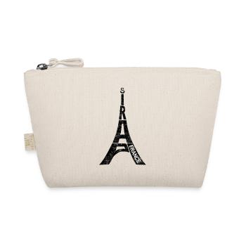 Paris Souvenir Tour Eiffel France Typographie - Trousse biologique - nature - Devant