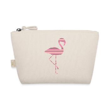 rayures lignes modèle silhouette contour flamant - Trousse biologique - nature - Devant