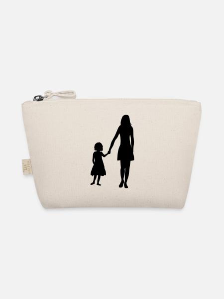 fête des mères mère mère et fille fête des mères enfant m - Trousse biologique - nature - Devant