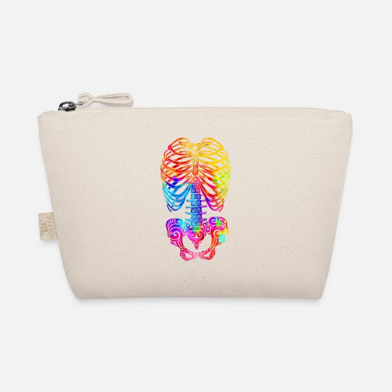 Swirly Skeleton Organic Pouch