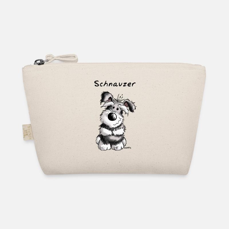 Fröhlicher Schnauzer - Bio-Täschchen - Natur