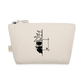 half cube pineapple with beard and sunglasses - Organic Pouch - nature - Front