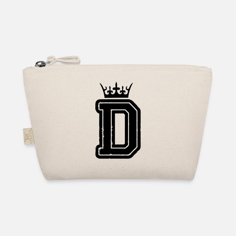 buchstabe_d_king_01 - Bio-Täschchen - Natur