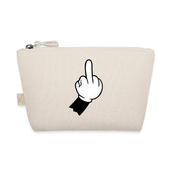 hand mittelfinger fuck you - Bio-Täschchen - Natur - Vorne