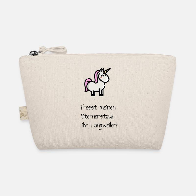 Einhorn Spruch Sternenstaub. Geschenk - Bio-Täschchen - Natur