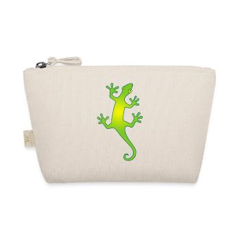 green and yellow manga lizard - Organic Pouch - nature - Front