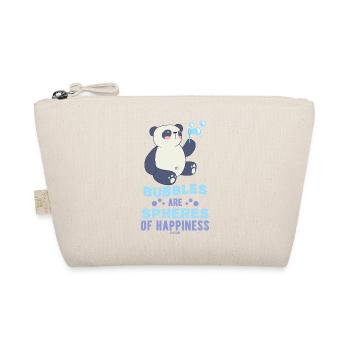 Panda loves soap bubbles - Organic Pouch - nature - Front