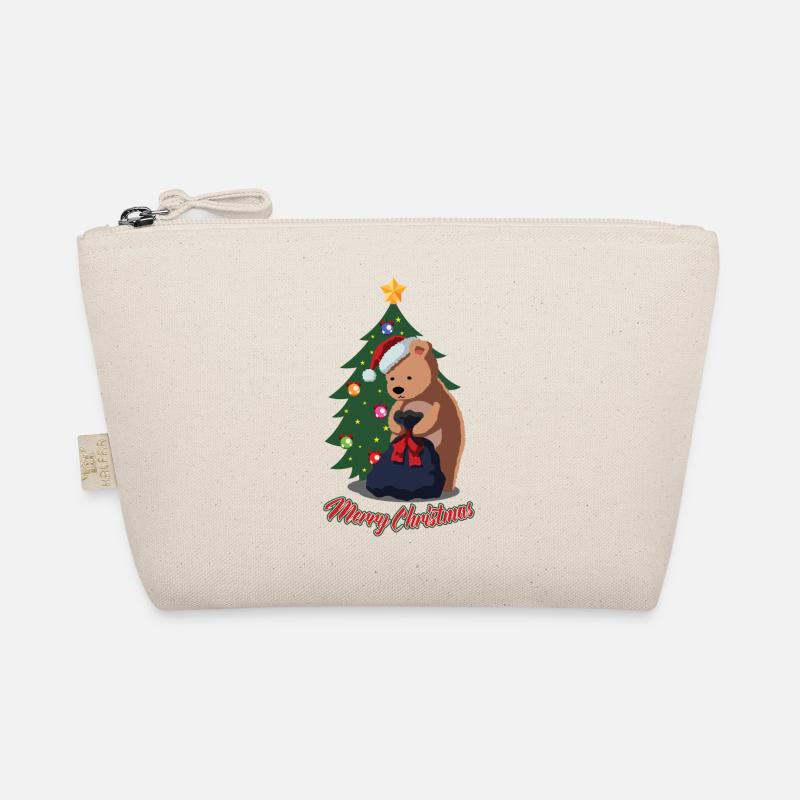 Ours polaire de Noël - Drôle de cadeau d’animal mignon de Noël Trousse biologique