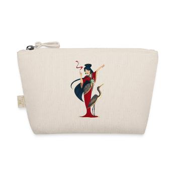 Asian Woman Sorceress with Heron Asia - Organic Pouch - nature - Front
