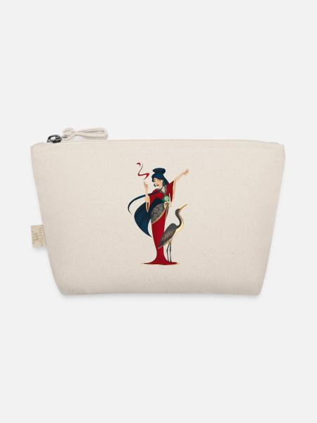 Femme sorcière asiatique avec Heron Asia - Trousse biologique - nature - Devant