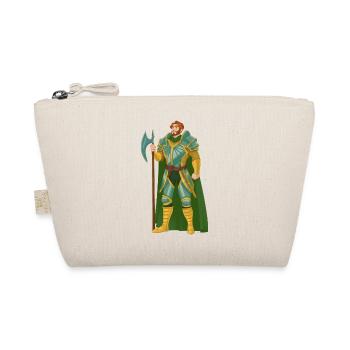 Warrior Red Hair Green Gold Knight Middle Ages - Organic Pouch - nature - Front