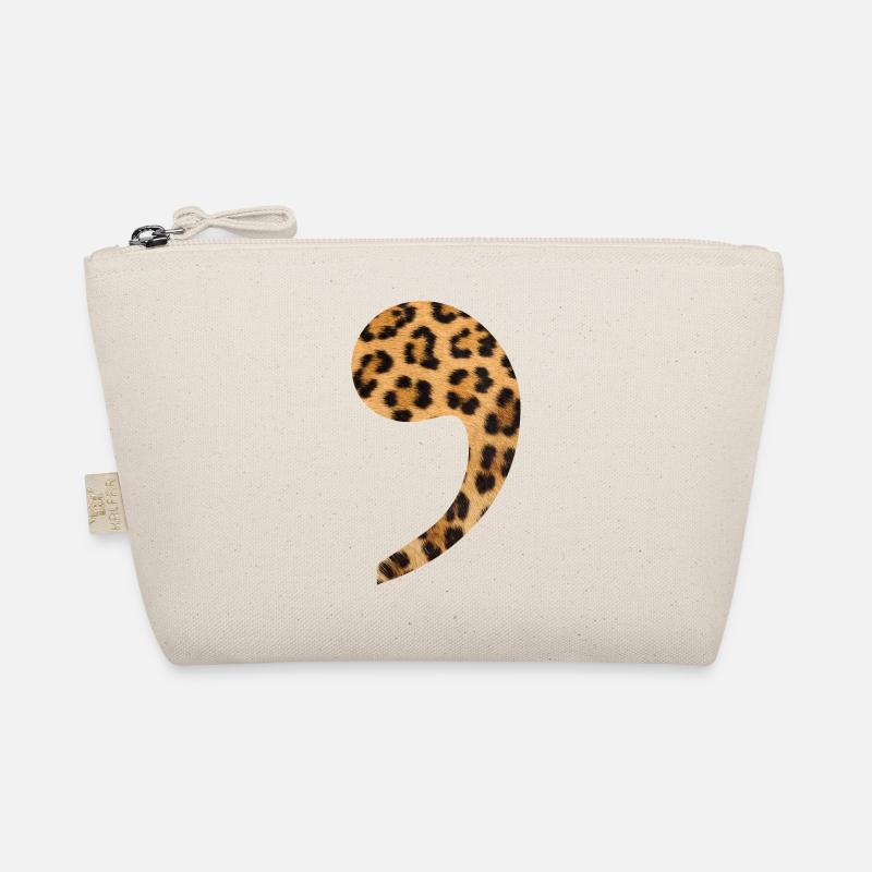 leopard comma trend gift idea punctuation Organic Pouch