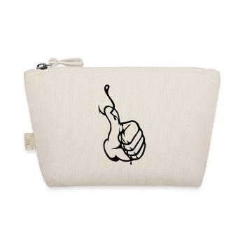 Angler Thumbs up Nokidding Logo - Organic Pouch - nature - Front