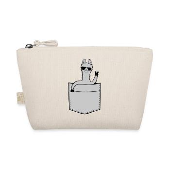 Sac de chemise comique Lama - Trousse biologique - nature - Devant