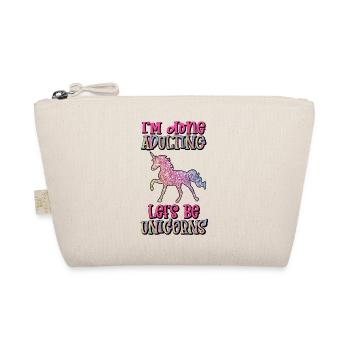 Einhorn Lets be Unicorns Pferd Regenbogen Fee - Bio-Täschchen - Natur - Vorne