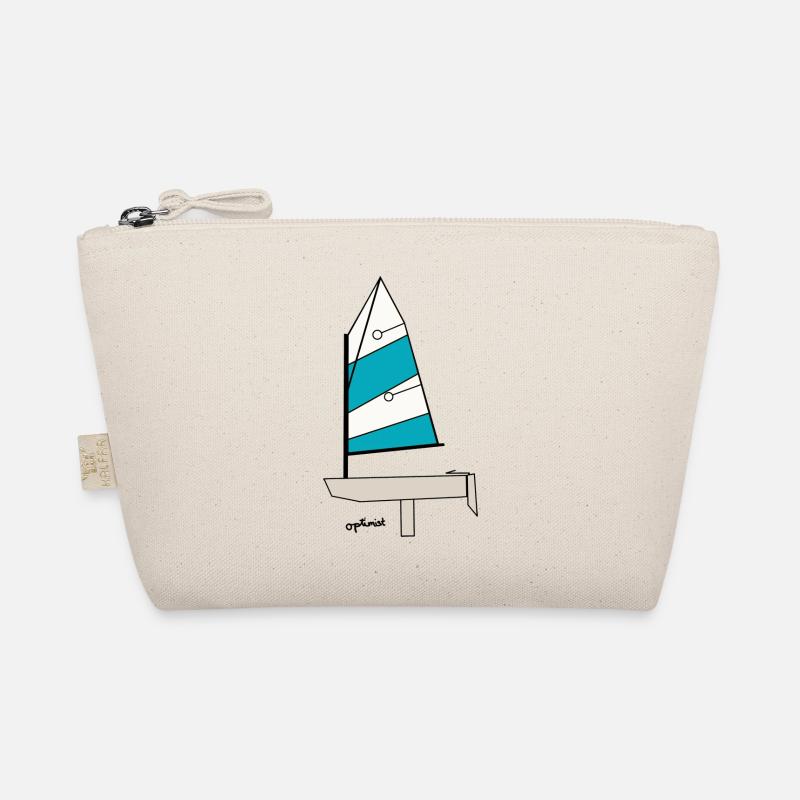 Optimist Segelboot Variante 3 - Bio-Täschchen - Natur