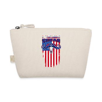 Ein Schöne Texas Longhorns mit US Flaggen Design - Bio-Täschchen - Natur - Vorne
