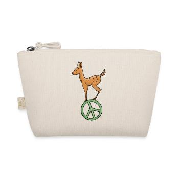 Peace Symbol Rehkitz - Bio-Täschchen - Natur - Vorne