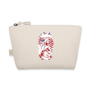 Une belle religieuse en prière avec un design de drapeaux américains - Trousse biologique - nature - Devant