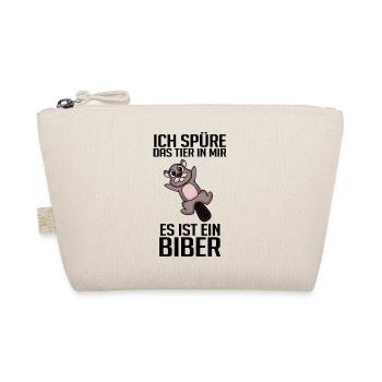 Biber Nagetier Zoo Geschenk - Bio-Täschchen - Natur - Vorne