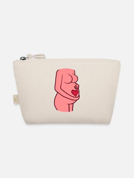 Ventre Coeur Femme enceinte - Trousse biologique - nature