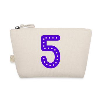 5 YEARS. 5TH ANNIVERSARY. BIRTHDAY 5 YEARS. FIVE - Organic Pouch - nature - Front
