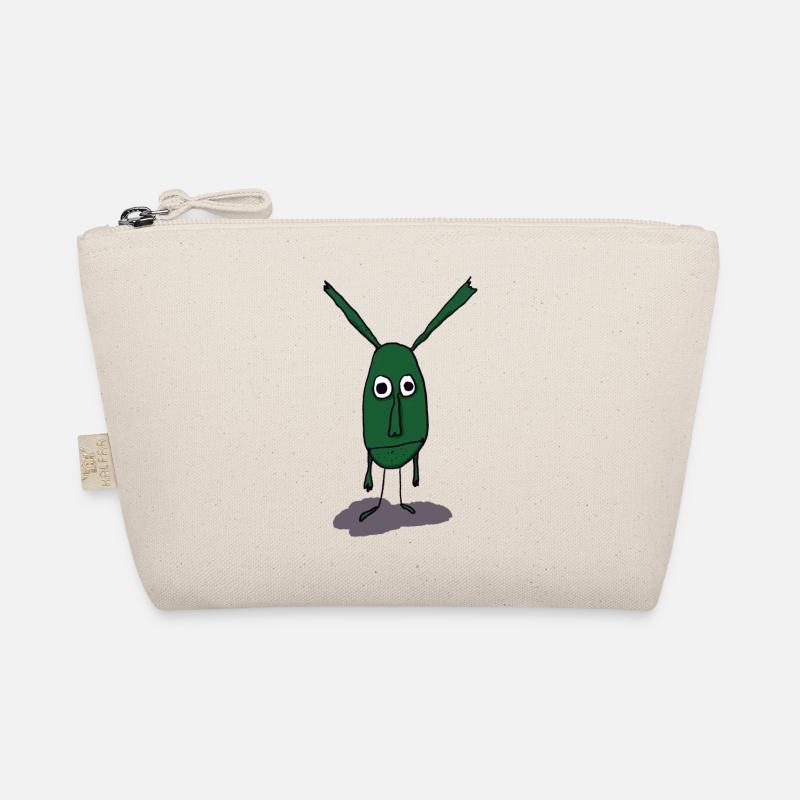 Illustration de monstre vert sur impression Trousse biologique