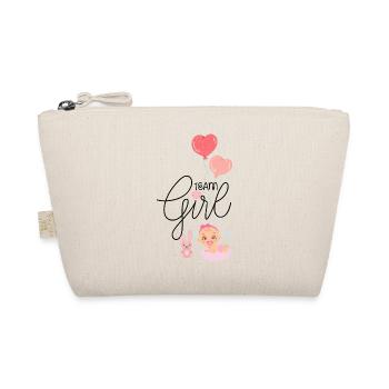 Team Girl Gender Reveal Party Shirts, pr - Trousse biologique - nature - Devant