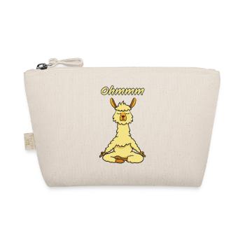 Ohmmm Yoga Alpaka Lama Lustig - Bio-Täschchen - Natur - Vorne