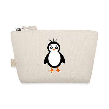 Penguin Bird Face Eyes Cute - Organic Pouch - nature - Front