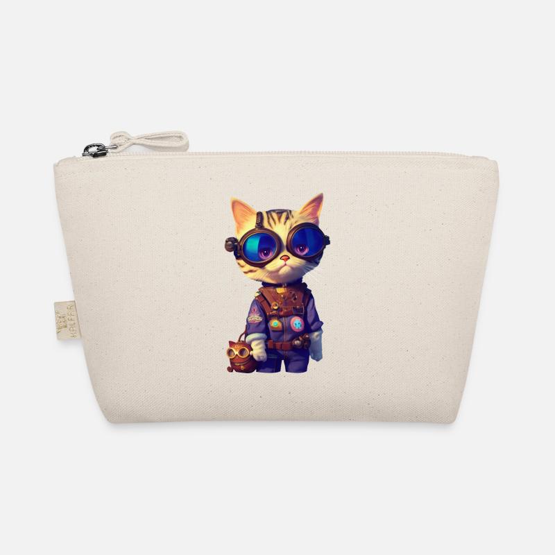 Aviator Cat - Organic Pouch - nature