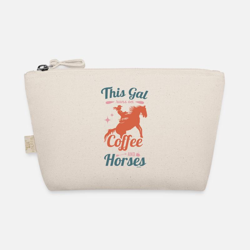 Dieses Mädchen liebt Kaffee und Pferde Muttertag Bio-Täschchen