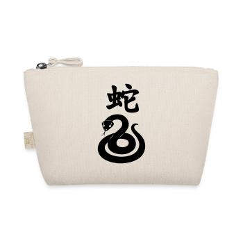 Chinese character snake with snake image - Organic Pouch - nature - Front