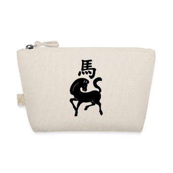 Chinese character horse with horse image - Organic Pouch - nature - Front